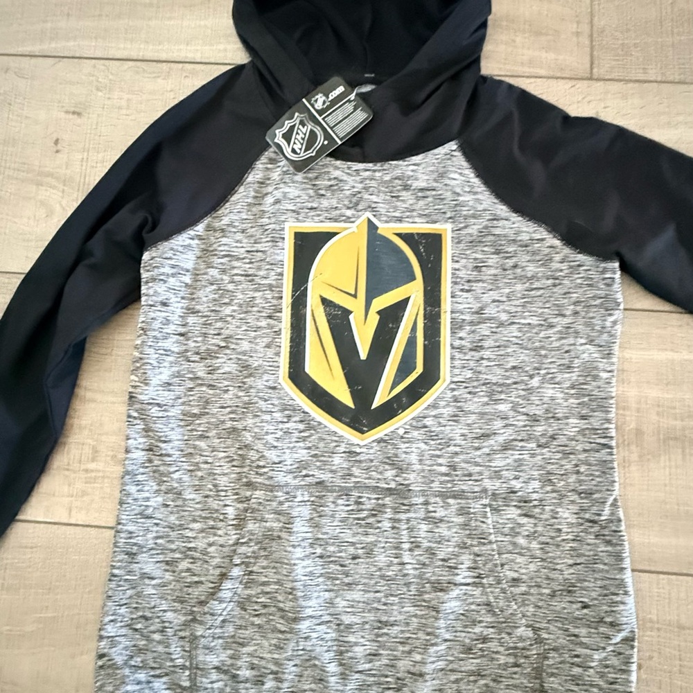 Vegas Golden Knights Polyester stretchy pull over hoodie.